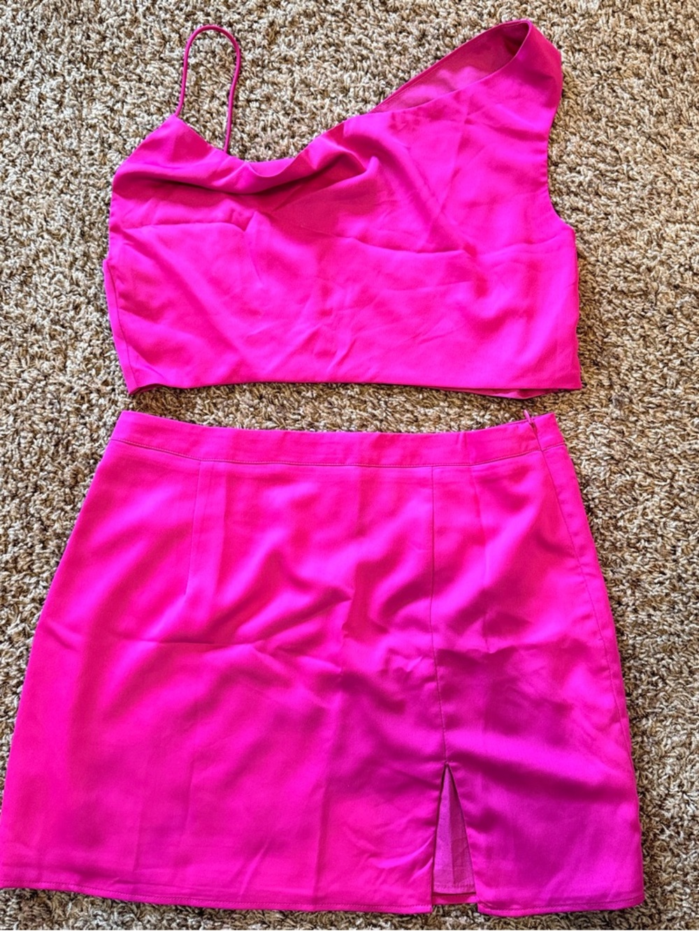 superdown Kylie Mini Skirt Set in Magenta